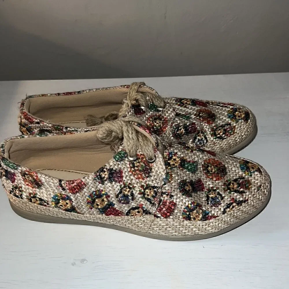 CALZALEON Woven Frida Kahlo Shoes-7.5